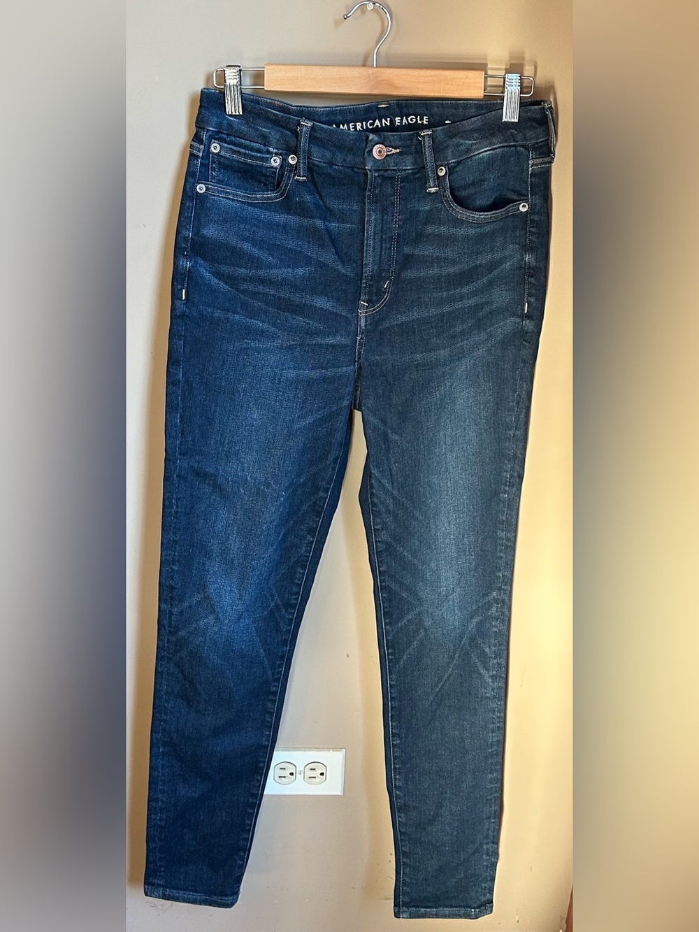 American Eagle Blue Stretch Denim Skinny Jeans